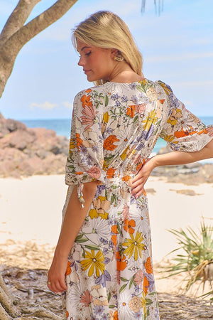 Jaase Molli Maxi Dress with Half Sleeve V Neck Pockets - Dalilah