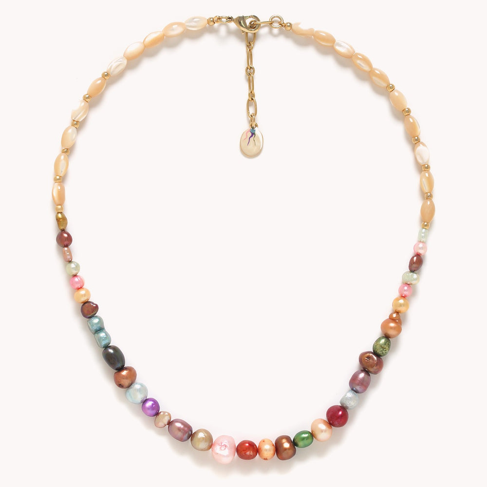 Nature Bijoux Monte Rosso Multi Colour Pearl Necklace