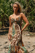 Jaase Bambi Maxi Dress with Adjustable Strap Shirred Back - Cacao Mist - Style House Fashion Jaase
