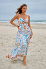 Jaase Bambi Maxi Dress with Adjustable Strap Shirred Back - Rhodes - Style House Fashion Jaase