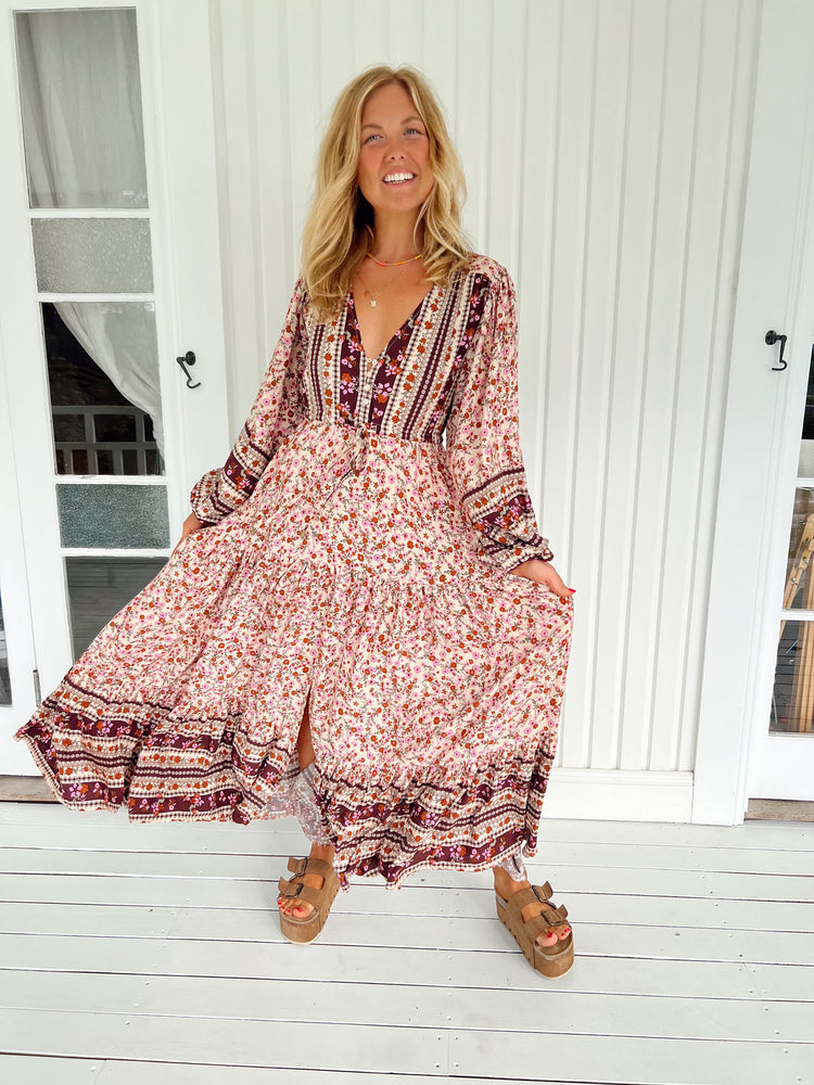 Jaase Teresa Maxi Dress Long Billowy Sleeve - Madelene - Style House Fashion Jaase Jaase