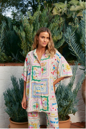 Jaase Dustin Tunic Dress Shirt with Collar Buttoned - La Mer