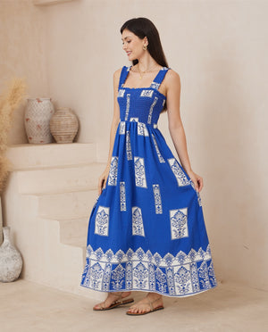 Iris Maxi Allira Maxi Dress - Blue Flourish - Style House Fashion