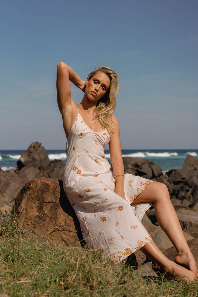 Jaase Porter Slip Dress with Adjustable Straps V-Neck - Vintage Sol - Style House Fashion Jaase