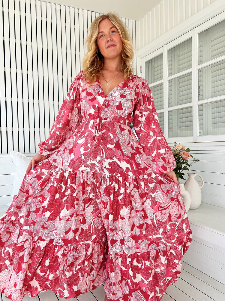 Jaase Teresa Maxi Dress Long Billowy Sleeve - Soulina