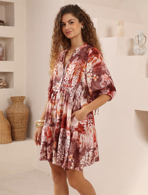 Iris Maxi Emma Mini Dress with V-Neck Buttons Pockets - Rylee - Style House Fashion Iris Maxi Iris Maxi Iris Maxi Iris Maxi Iris Maxi