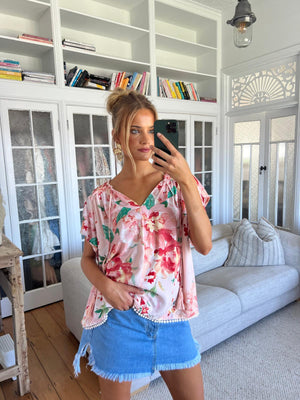 Jaase Fisico Top Blouse with V Neck Short Sleeve - Alessia - Style House Fashion Jaase Jaase Jaase Jaase