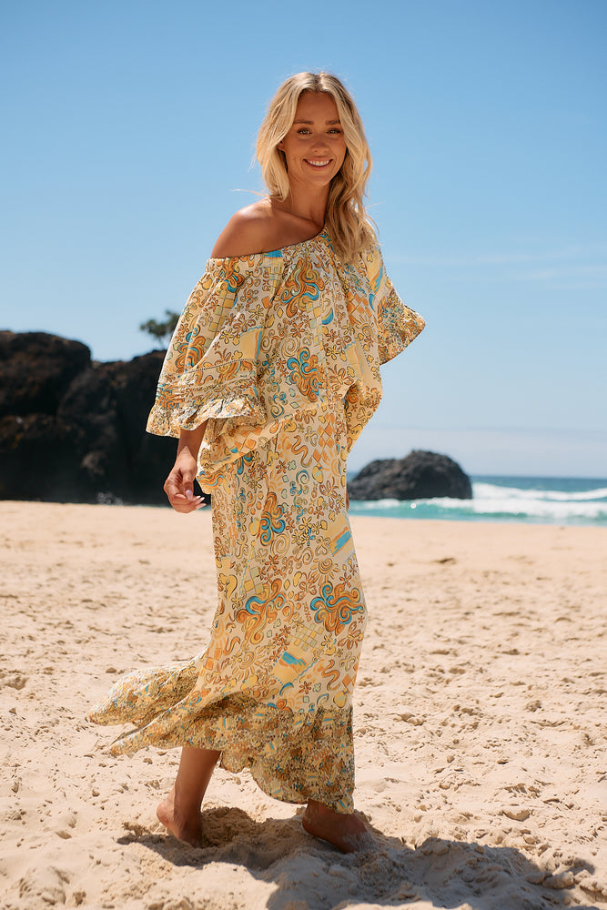 Jaase Oman Blouse with Round Neck Off Shoulder Batwing Sleeve - Sonnie - Style House Fashion Jaase