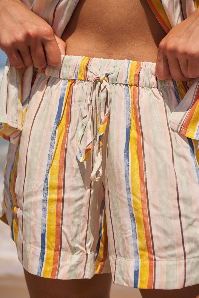 Jaase Charlie Shorts with Drawstring Pockets Side Split - Coloured Sands - Style House Fashion Jaase Jaase Jaase Jaase Jaase Jaase Jaase