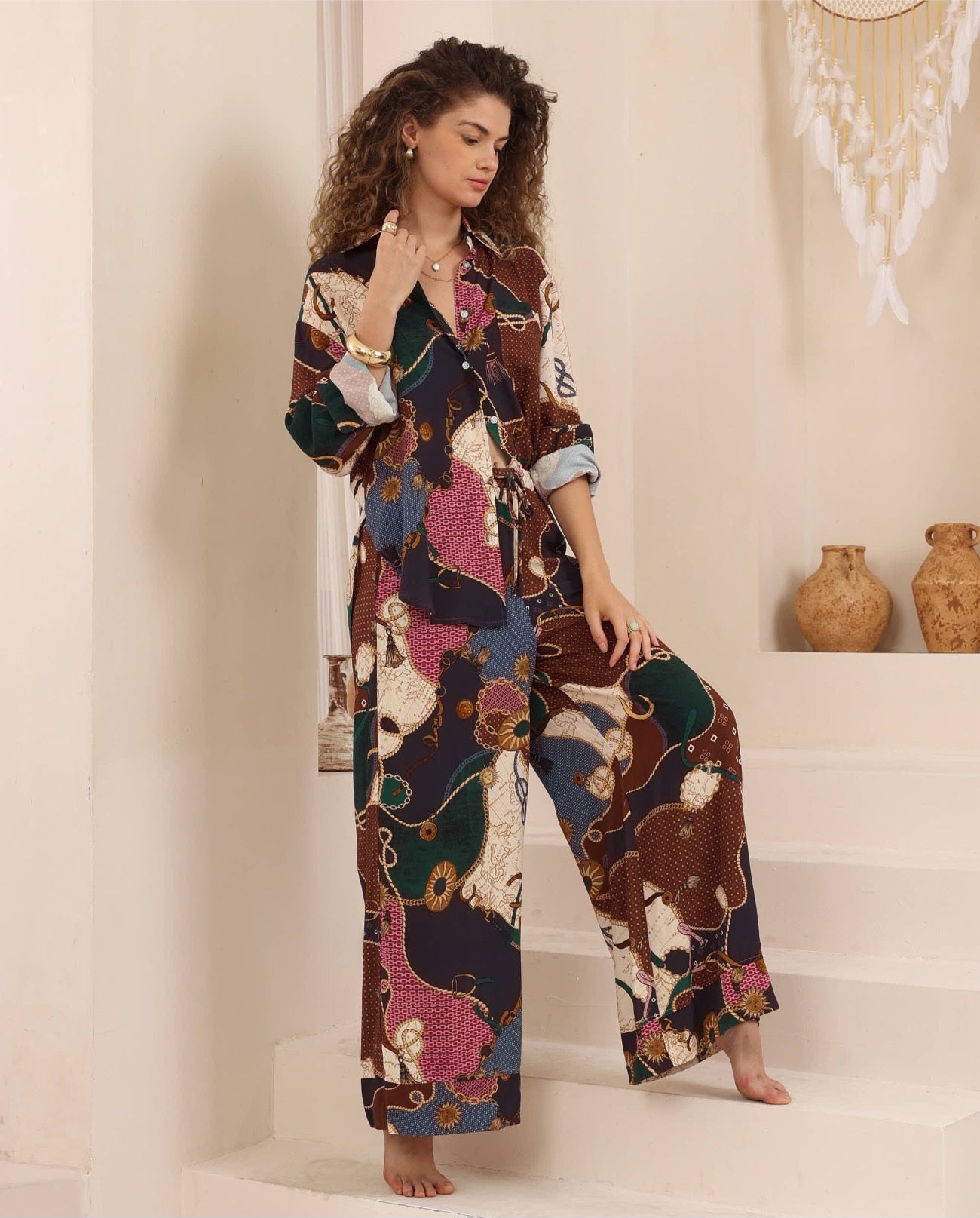 Iris Maxi Layla Shirt with Collar Buttoned Sleeves Button Cuff - Bianca - Style House Fashion Iris Maxi