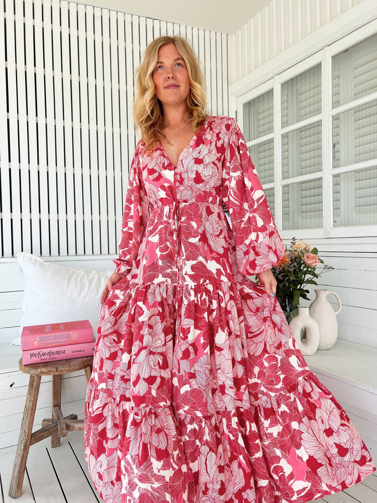 Jaase Teresa Maxi Dress Long Billowy Sleeve - Soulina