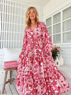 Jaase Teresa Maxi Dress Long Billowy Sleeve - Soulina