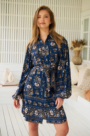 Jaase Beverly Shirt Dress with Collar Buttoned Front - Adeline - Style House Fashion Jaase