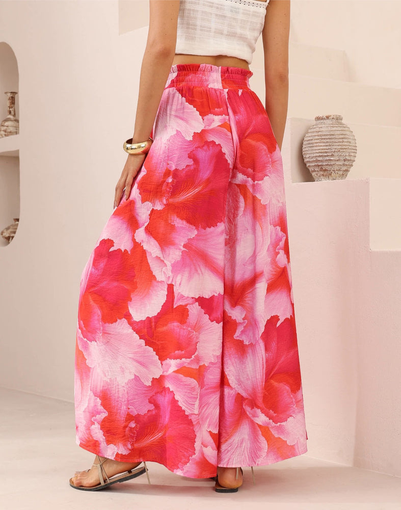 Iris Maxi Palazzo Pants with Drawstring Waist Wide Leg - Jovie