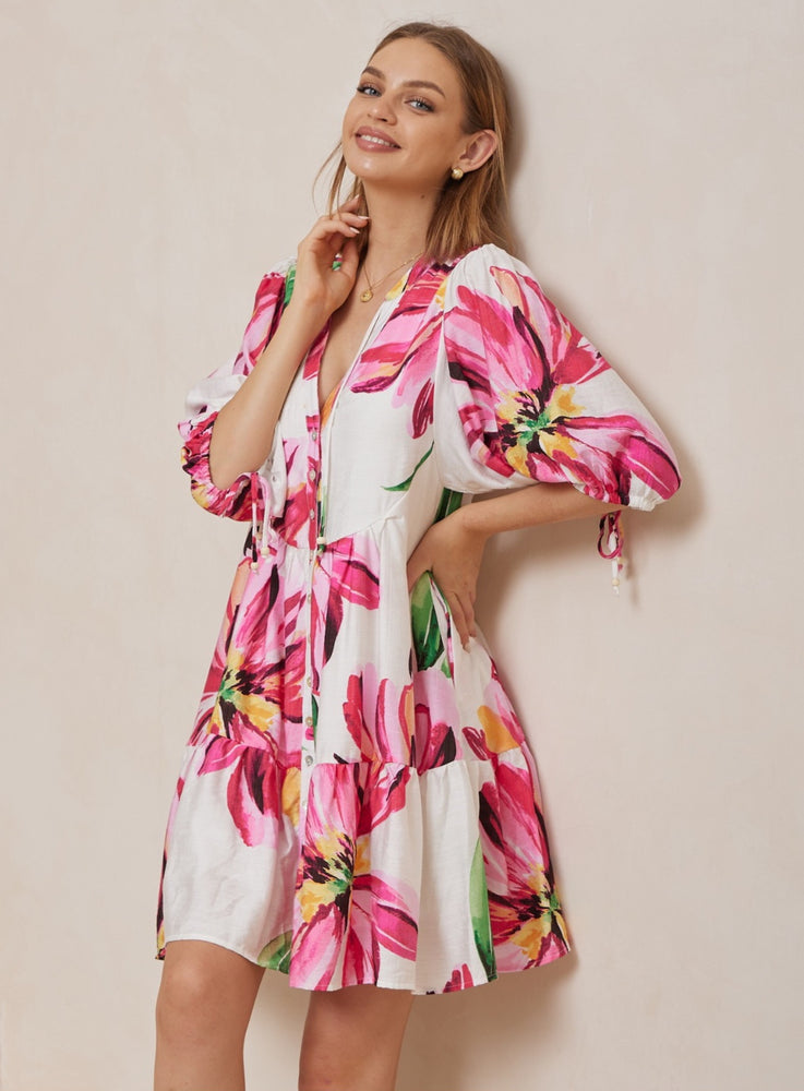 Iris Maxi Emma Mini Dress Pockets - Pink Dahlia - Style House Fashion Iris Maxi