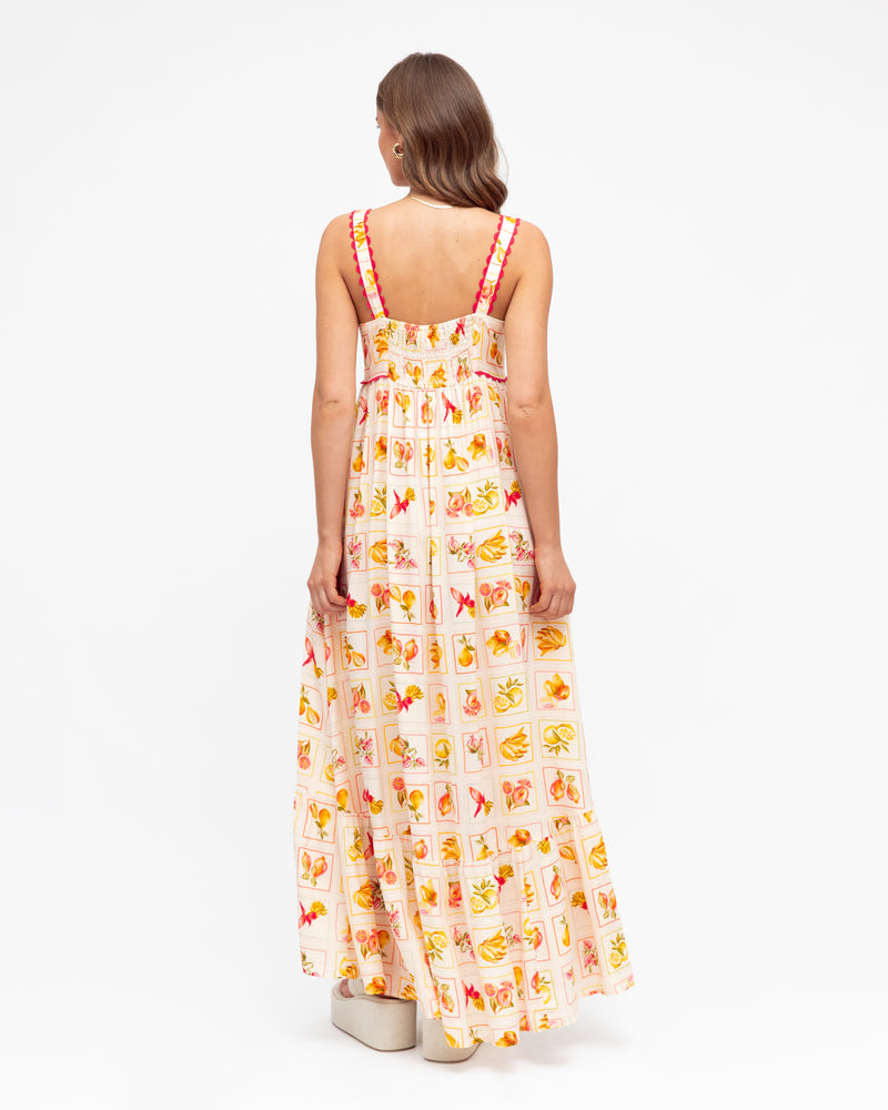 Label Of Love Dahlar Maxi Dress with Adjustable Straps Shirred Back - Style House Fashion Label Of Love