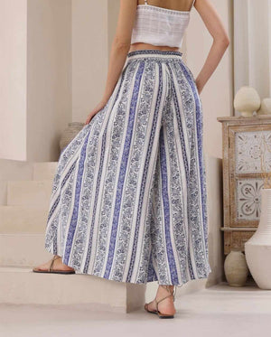 Iris Maxi Palazzo Pants with Drawstring Waist Wide Leg - Nova - Style House Fashion