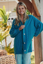 Jaase Azure Knit Cardigan - Teal - Style House Fashion Jaase