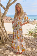 Jaase Molli Maxi Dress with Half Sleeve V Neck Pockets - Dalilah