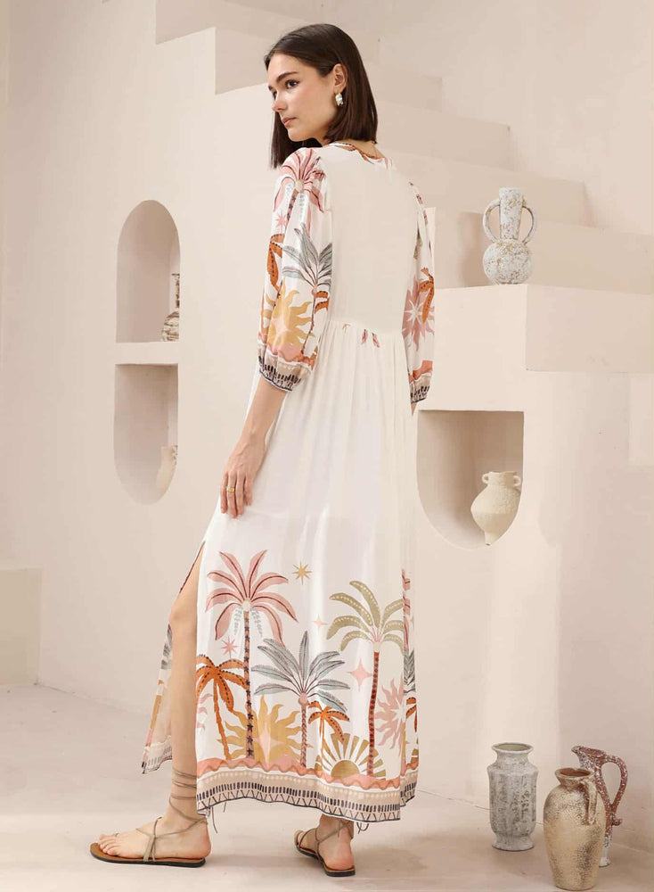 Iris Maxi Dee Maxi Dress with Pockets V Neck - Alaia