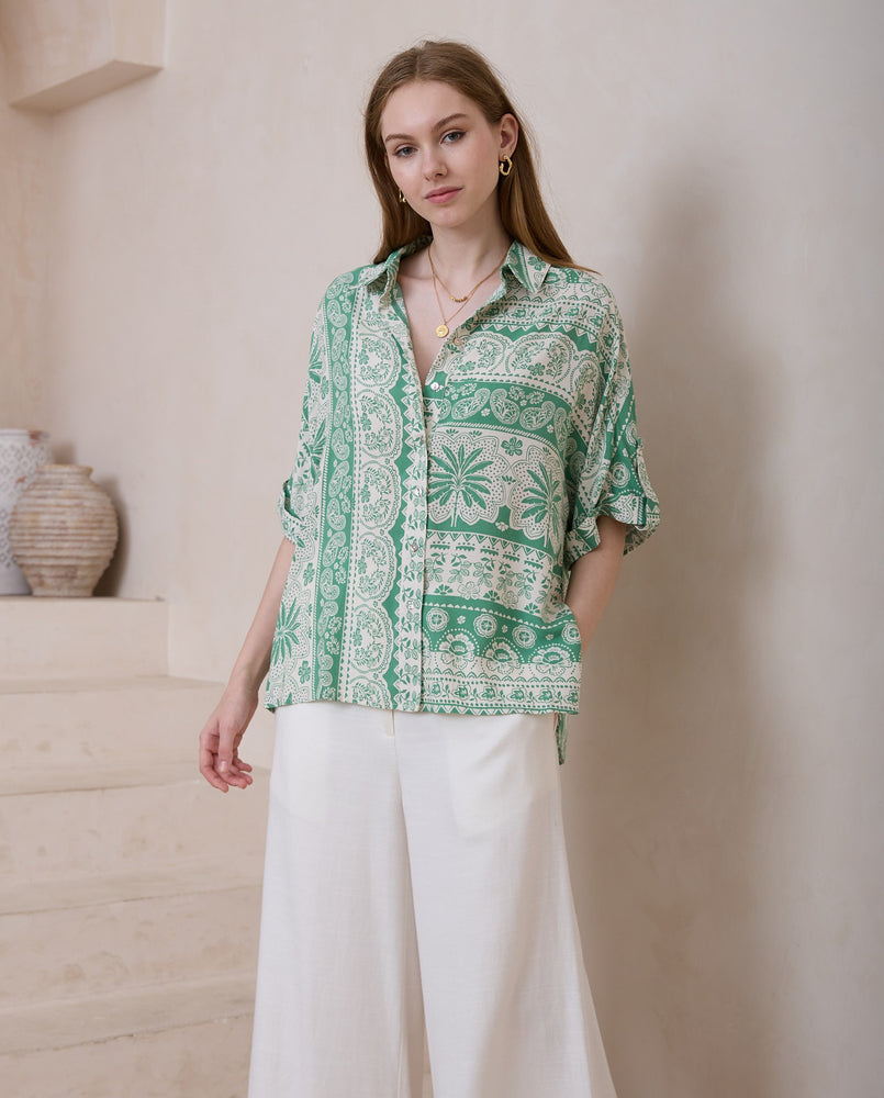 Iris Maxi Elsie Shirt Blouse Top with Collar Buttoned Front - Catarina - Style House Fashion Iris Maxi