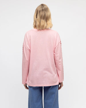 Paper Heart Flirting With Fortune Long Sleeved Vintage T-Shirt - Pink - Style House Fashion Paper Heart