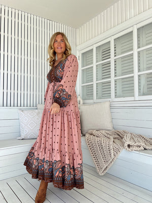 Jaase Teresa Maxi Dress Long Billowy Sleeve - Seraphina - Style House Fashion Jaase