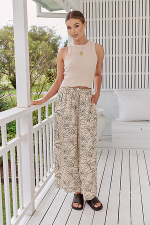 Jaase Cici Pants Wide Leg Drawstring Waist - Eloise - Style House Fashion