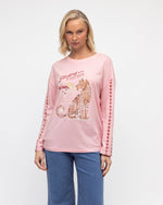 Paper Heart Flirting With Fortune Long Sleeved Vintage T-Shirt - Pink - Style House Fashion Paper Heart