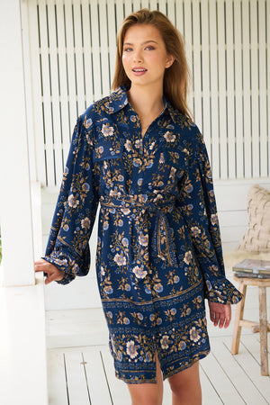 Jaase Beverly Shirt Dress with Collar Buttoned Front - Adeline - Style House Fashion Jaase