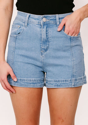 Country Denim Jill High Rise Stretch Shorts - Light Blue - Style House Fashion Country Denim Country Denim Country Denim Country Denim Country Denim Country Denim Country Denim Country Denim