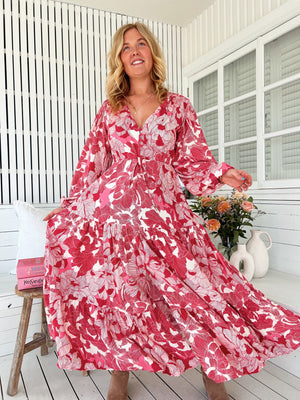 Jaase Teresa Maxi Dress Long Billowy Sleeve - Soulina