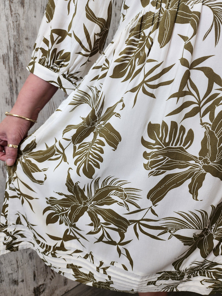 Joop & Gypsy Lilly Mini Dress V Neck Pockets - Lily Of The Valley - Style House Fashion