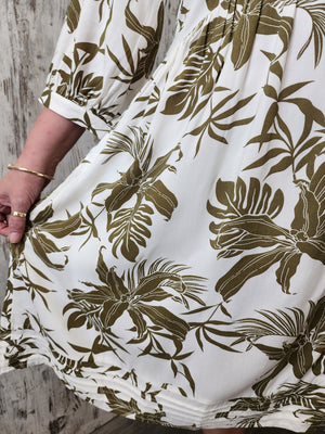 Joop & Gypsy Lilly Mini Dress V Neck Pockets - Lily Of The Valley - Style House Fashion