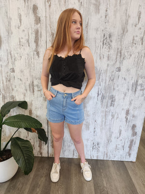 Country Denim Jill High Rise Stretch Shorts - Light Blue - Style House Fashion Country Denim Country Denim Country Denim Country Denim Country Denim Country Denim Country Denim Country Denim