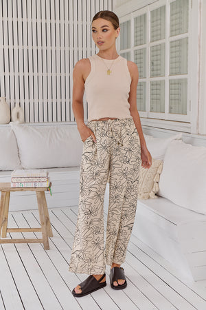 Jaase Cici Pants Wide Leg Drawstring Waist - Eloise - Style House Fashion