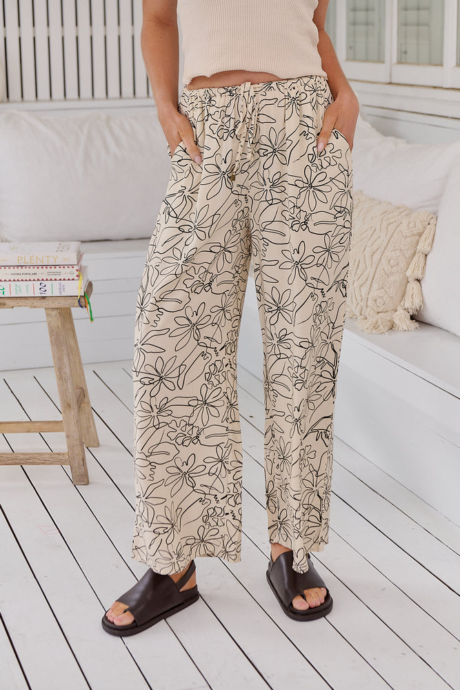 Jaase Cici Pants Wide Leg Drawstring Waist - Eloise - Style House Fashion