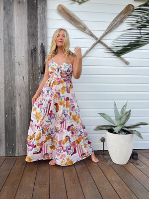 Jaase Bambi Maxi Dress with Adjustable Strap Shirred Back - Sweet Lilly - Style House Fashion Jaase Jaase Jaase Jaase