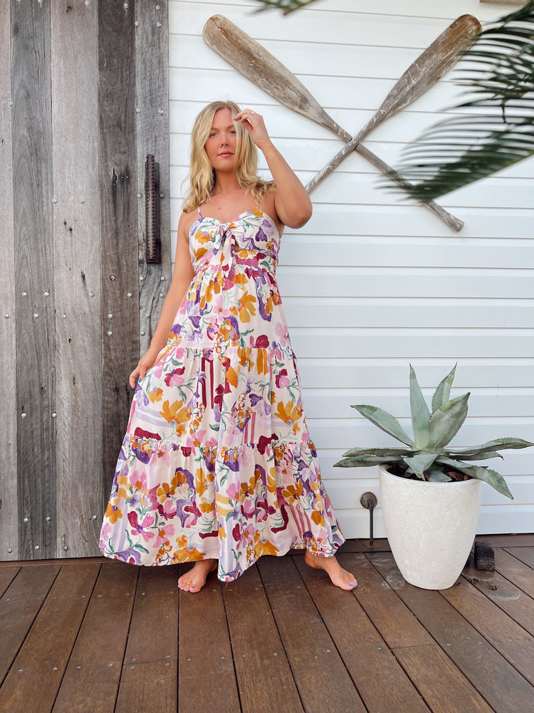 Jaase Bambi Maxi Dress with Adjustable Strap Shirred Back - Sweet Lilly - Style House Fashion Jaase Jaase Jaase Jaase