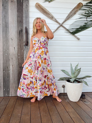 Jaase Bambi Maxi Dress with Adjustable Strap Shirred Back - Sweet Lilly - Style House Fashion Jaase Jaase Jaase Jaase
