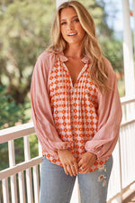 Jaase Larnie Blouse with V-Neck Buttoned Half Sleeve Elastic Cuff - Winny