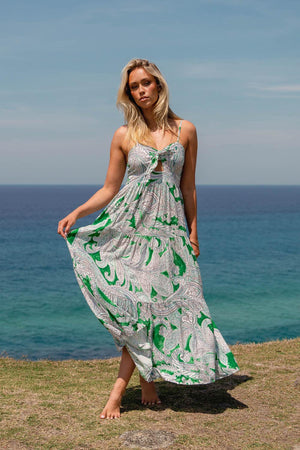Jaase Bambi Maxi Dress with Adjustable Strap Shirred Back - Kashira - Style House Fashion Jaase