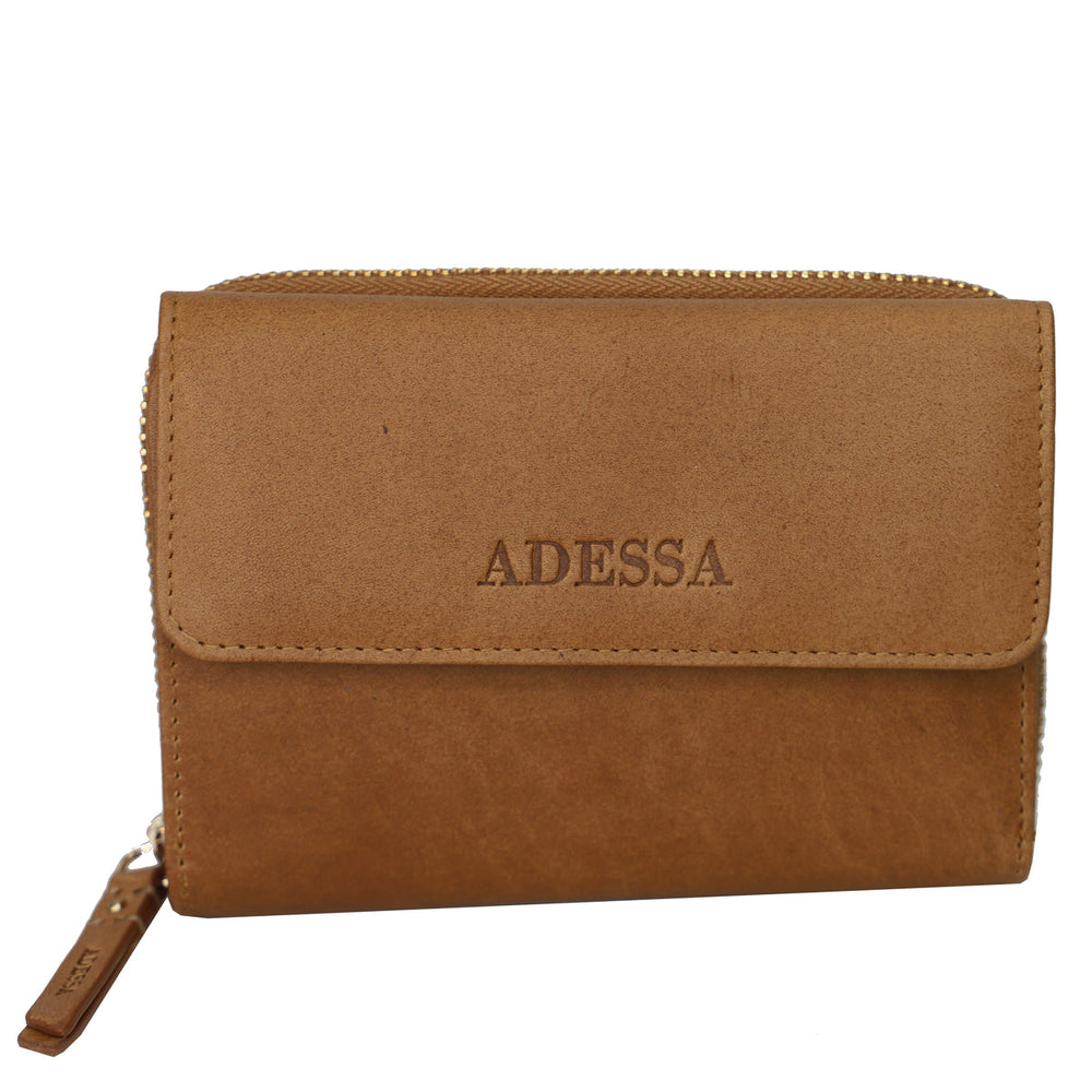 Adessa Dijon Genuine Leather Wallet - Tan