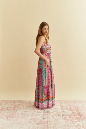 Jaase Bambi Maxi Dress with Adjustable Strap Shirred Back - Cedella - Style House Fashion Jaase