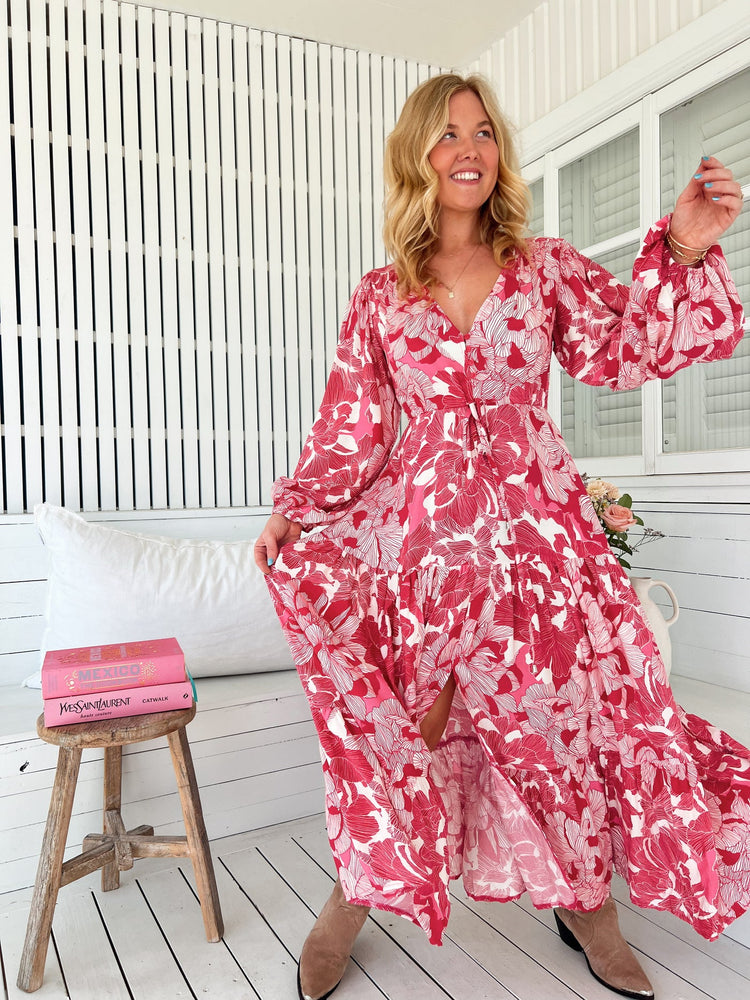 Jaase Teresa Maxi Dress Long Billowy Sleeve - Soulina