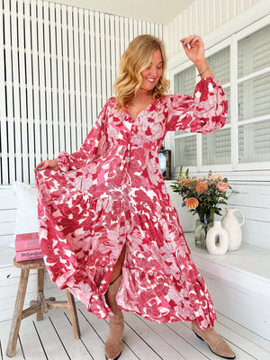 Jaase Teresa Maxi Dress Long Billowy Sleeve - Soulina