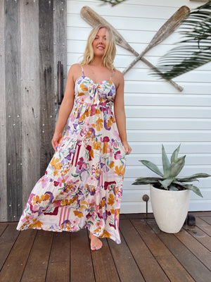 Jaase Bambi Maxi Dress with Adjustable Strap Shirred Back - Sweet Lilly - Style House Fashion Jaase Jaase Jaase Jaase