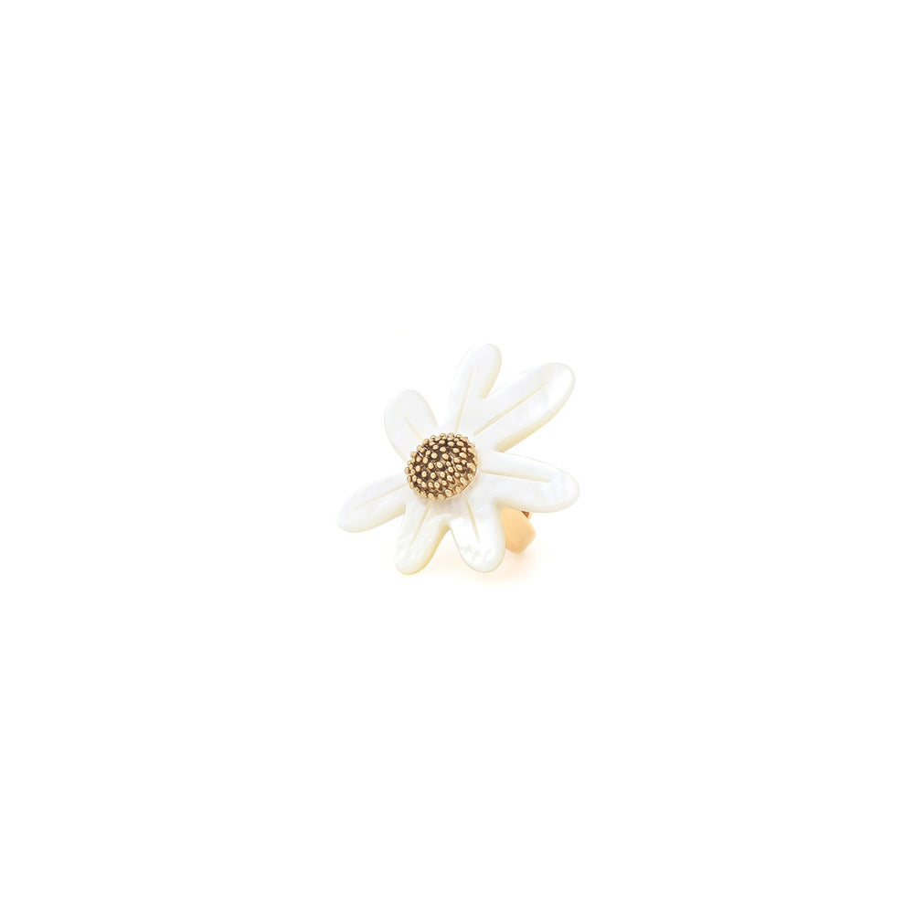 Franck Herval Marguerite Mother Of Pearl Shell Adjustable Statement Ring - Style House Fashion Franck Herval