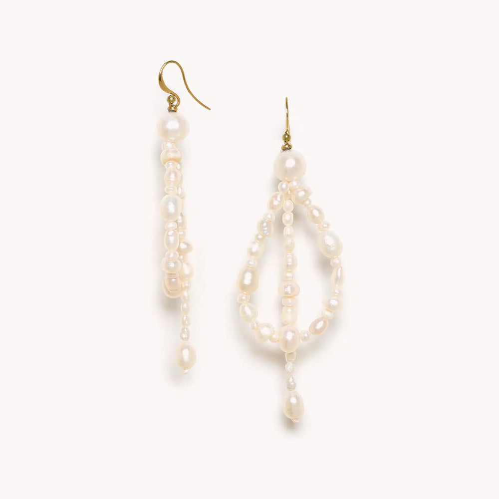 Nature Bijoux Moonlight Multidangle Cultured Pearls Statement Earrings