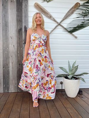 Jaase Bambi Maxi Dress with Adjustable Strap Shirred Back - Sweet Lilly - Style House Fashion Jaase Jaase Jaase Jaase